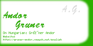 andor gruner business card